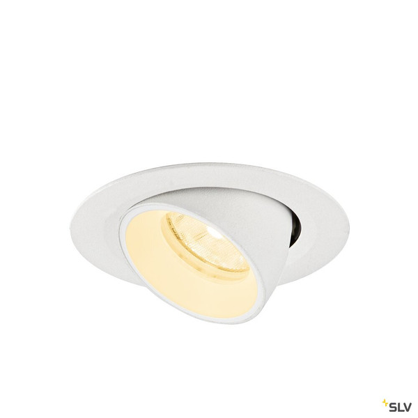 SLV 1010054 NUMINOS® GIMBLE XS, Deckeneinbauleuchte, 3000 K, 20°, IP20, rund, weiß