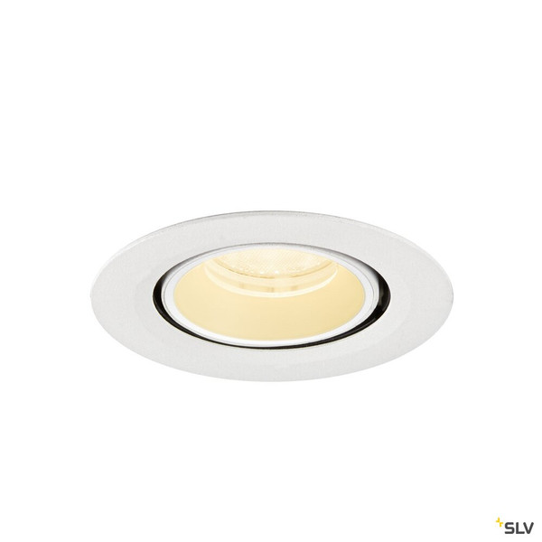 SLV 1010057 NUMINOS® GIMBLE XS, Deckeneinbauleuchte, 3000 K, 40°, IP20, rund, weiß