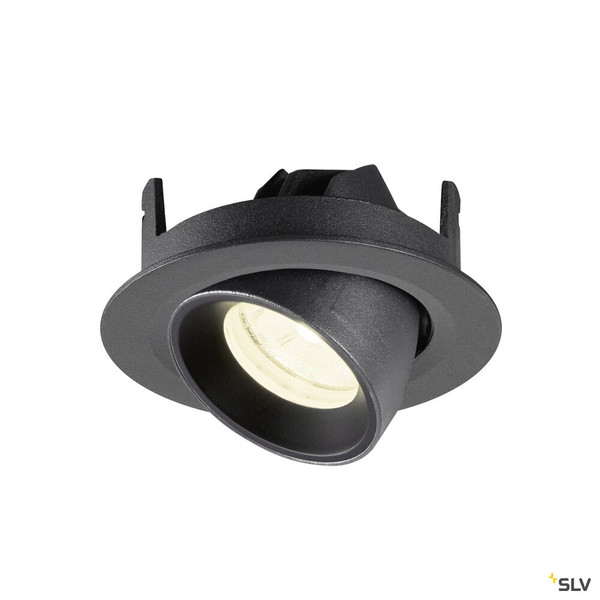 SLV 1010062 NUMINOS® GIMBLE XS, Deckeneinbauleuchte, 4000 K, 20°, IP20, rund, schwarz