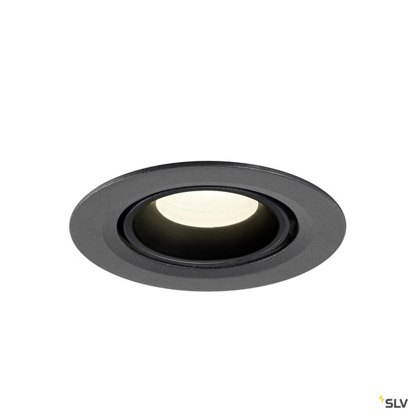 SLV 1010062 NUMINOS® GIMBLE XS, Deckeneinbauleuchte, 4000 K, 20°, IP20, rund, schwarz