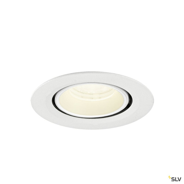 SLV 1010075 NUMINOS® GIMBLE XS, Deckeneinbauleuchte, 4000 K, 40°, IP20, rund, weiß