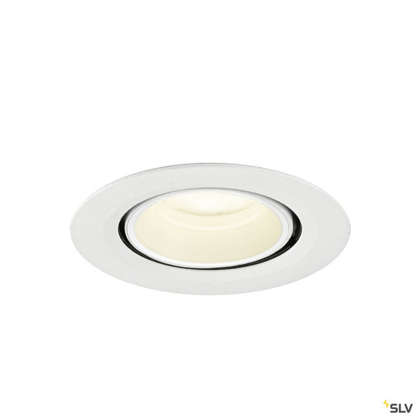 SLV 1010078 NUMINOS® GIMBLE XS, Deckeneinbauleuchte, 4000 K, 55°, IP20, rund, weiß