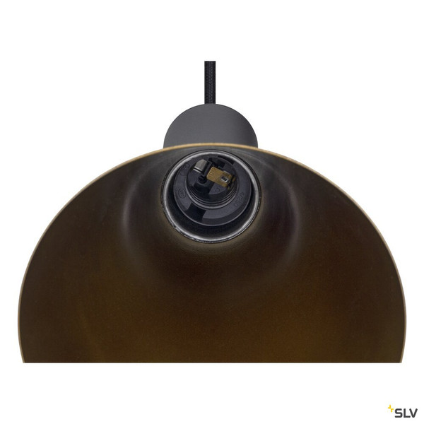 SLV 1010084 LALU® CONE 15, Leuchtenschirm, E27 Base, Mix&Match, H: 17 cm, schwarz / bronze
