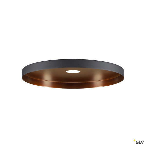 SLV 1010096 LALU® PLATE 33, Leuchtenschirm, E27 Base, Mix&Match, H: 1.5 cm, schwarz / bronze
