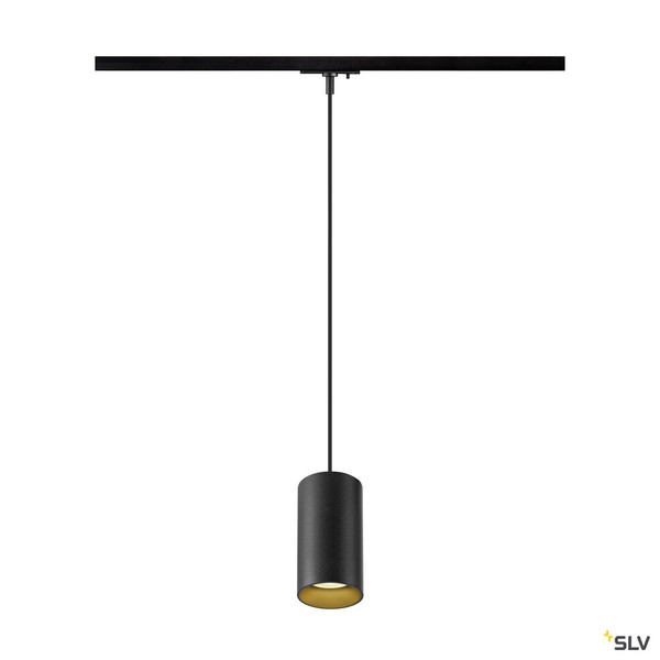 SLV 1010099 ASTO TUBE, 1~ Pendelleuchte, GU10, Pendellänge 250 cm, 1 x max. 10 W, schwarz