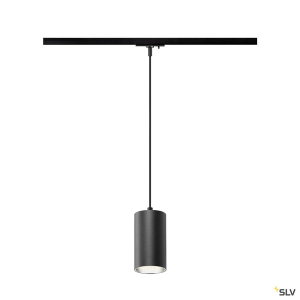 SLV 1010099 ASTO TUBE, 1~ Pendelleuchte, GU10, Pendellänge 250 cm, 1 x max. 10 W, schwarz