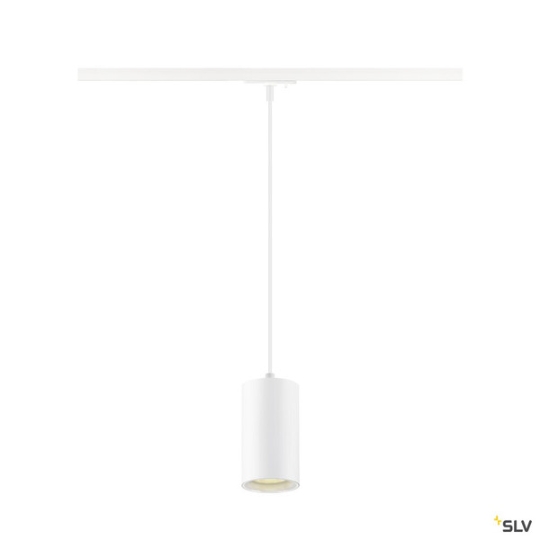 SLV 1010100 ASTO TUBE, 1~ Pendelleuchte, GU10, Pendellänge 250 cm, 1 x max. 10 W, weiß