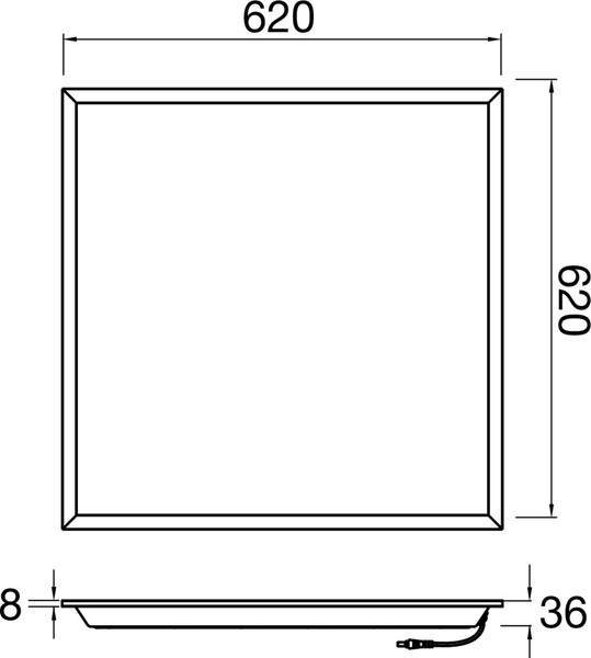 SLV 1010111 PANEL P, 625 45 840 WB UGR19 ML DALI WH