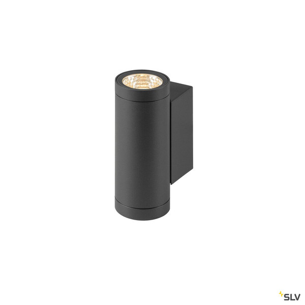 SLV 1010167 HELIA PRO S, Wandaufbauleuchte, up/down, DALI, P2, zylindrisch, 2700 K, 12 W, 24°, anthrazit