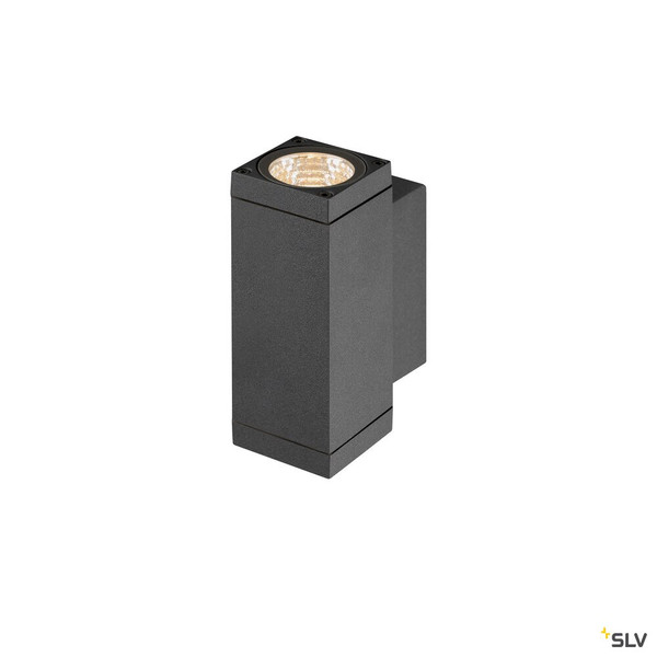 SLV 1010179 THEO PRO S, Wandaufbauleuchte, up/down, DALI, P1, rechteckig, 2700 K, 6 W, 24°, anthrazit