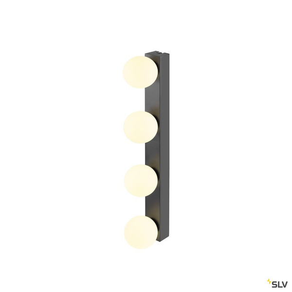 SLV 1010193 SUN Mirror, Wandaufbauleuchte, quad, 2700/3000/4000 K, TOUCH button, 18 W,  IP44, schwarz