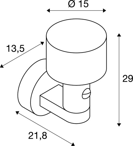SLV 1010196 TAHA II, Wandaufbauleuchte, SENSOR, 2200/2700 K, max. 10 W, schwarz