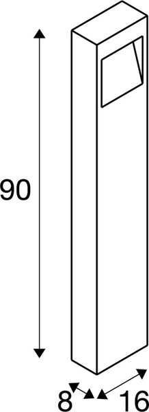 SLV 1010202 QUAD PRO 90, Stehleuchte, DALI, 2200 K, IP65, rechteckig, anthrazit