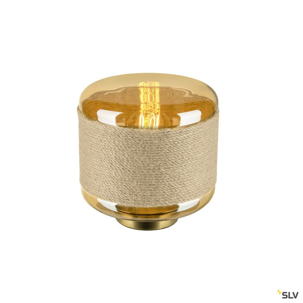 SLV 1010208 PANTILO ROPE 19, Tischleuchte, E27, zylindrisch, 1 x max. 15 W, gold