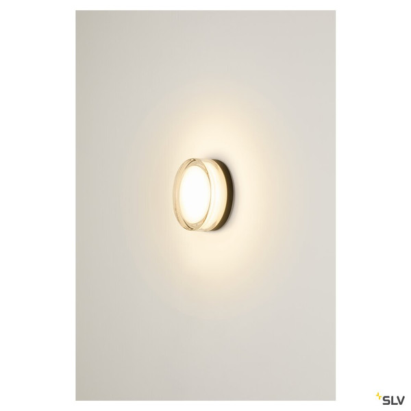 SLV 1010210 CYFT XL, Wand- und Deckenaufbauleuchte, 2700/3000/4000 K, 15 W, PHASE, 125°, IP65 schwarz / klar