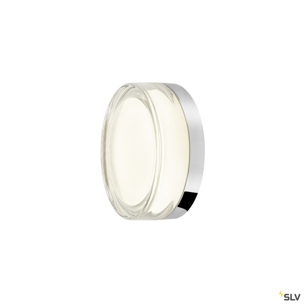 SLV 1010210 CYFT XL, Wand- und Deckenaufbauleuchte, 2700/3000/4000 K, 15 W, PHASE, 125°, IP65 schwarz / klar