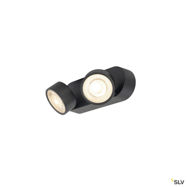 SLV 1010264 KALU 2.0, Wand- und Deckenaufbauleuchte, PHASE, 2700 K, 19 W, 36°, schwarz