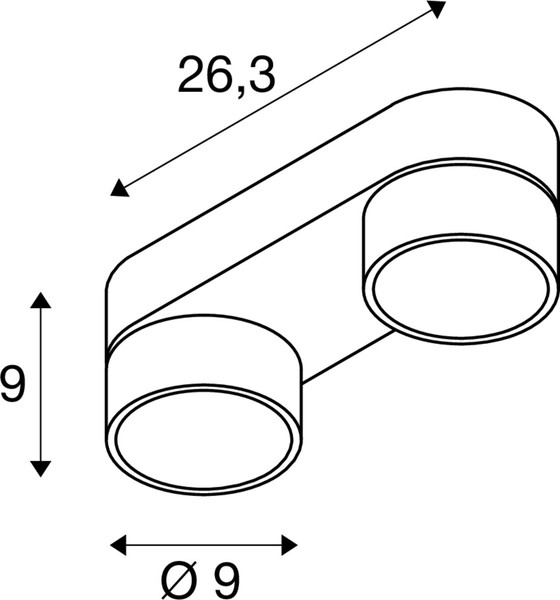 SLV 1010266 KALU 2.0, Wand- und Deckenaufbauleuchte, PHASE, 2700 K, 19 W, 36°, weiß