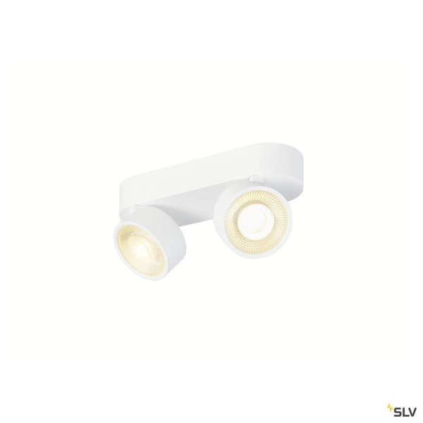 SLV 1010269 KALU 2.0, Wand- und Deckenaufbauleuchte, PHASE, 3000 K, 19 W, 36°, weiß