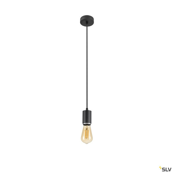 SLV 1010285 LALU®, Pendelleuchte, E27 Base, Mix&Match, Pendellänge 200 cm, 1 x max. 10 W, schwarz