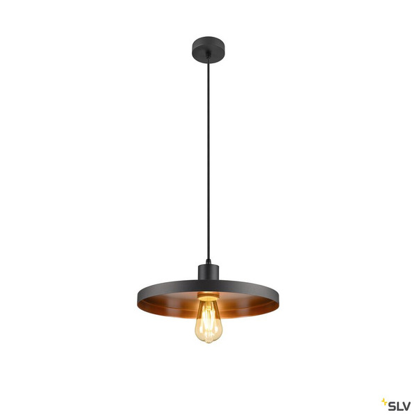 SLV 1010285 LALU®, Pendelleuchte, E27 Base, Mix&Match, Pendellänge 200 cm, 1 x max. 10 W, schwarz