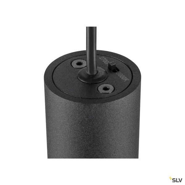 SLV 1010286 LALU®, Pendelleuchte, LED Base, Mix&Match, recessed canopy, Pendellänge 200 cm, 2700/3000K, 40°, PHASE, schwarz