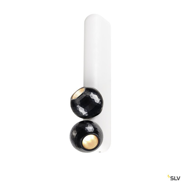 SLV 1010307 DYSKO, Wand- und Deckenaufbauleuchte, double, PHASE, 2700K, 13 W, 36°, weiß / schwarz