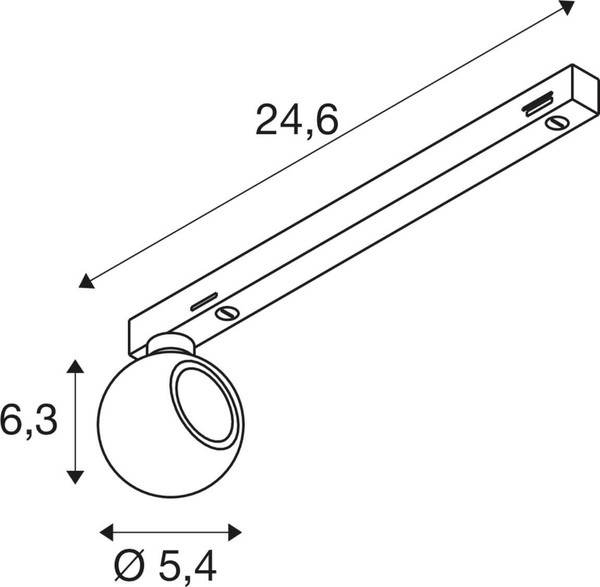 SLV 1010320 DYSKO, 1-Phasen Spot, Phase, 2700K, 6.7W, 36°, schwarz