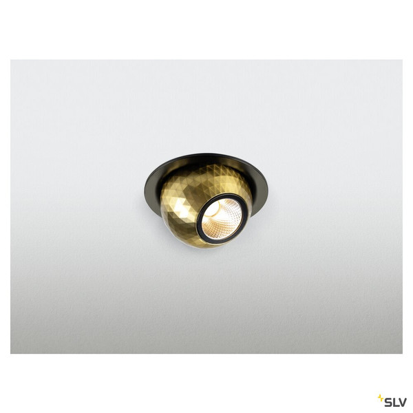 SLV 1010353 DYSKO, Deckeneinbauleuchte, rund, PHASE, 2700K, 6.4 W, 36°, schwarz / gold
