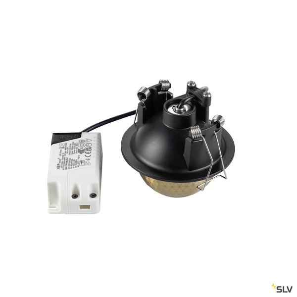 SLV 1010353 DYSKO, Deckeneinbauleuchte, rund, PHASE, 2700K, 6.4 W, 36°, schwarz / gold