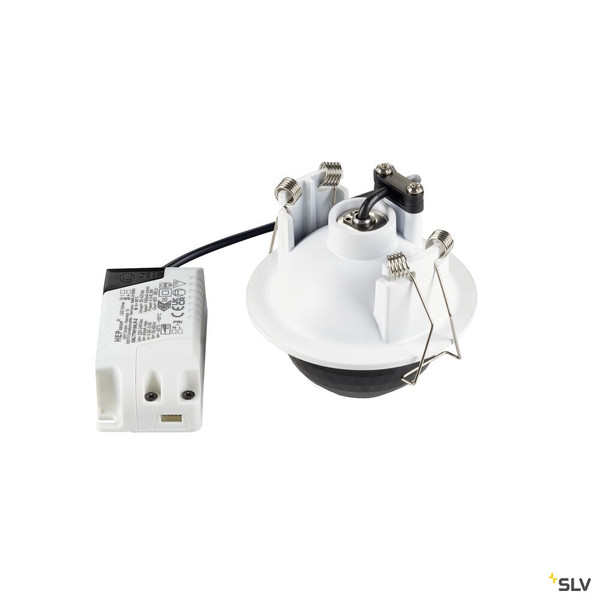 SLV 1010354 DYSKO, Deckeneinbauleuchte, rund, PHASE, 2700K, 6.4 W, 36°, weiß / schwarz