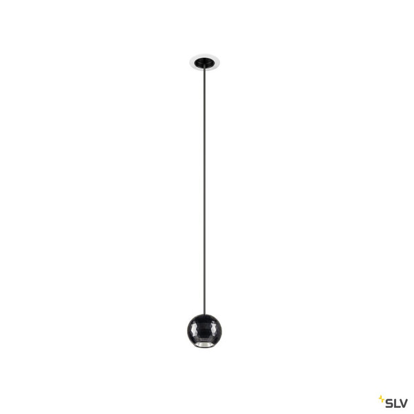 SLV 1010360 DYSKO, Pendelleuchte, PHASE, Pendellänge 200 cm, 2700K, 36°, weiß / schwarz