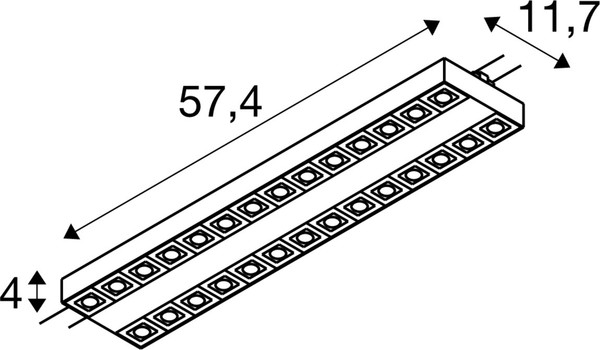 SLV 1010386 SIGHT EVO, 3~ Spot, DALI, double, rechteckig, 4000K, 25 W, 60°, weiß / schwarz