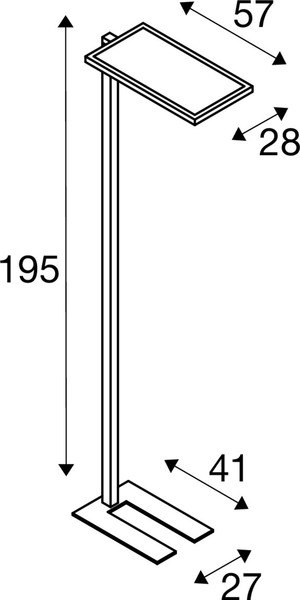 SLV 1010394 WORKLIGHT EASY, FL 940, Stehleuchte, 4000K, IP20, weiss