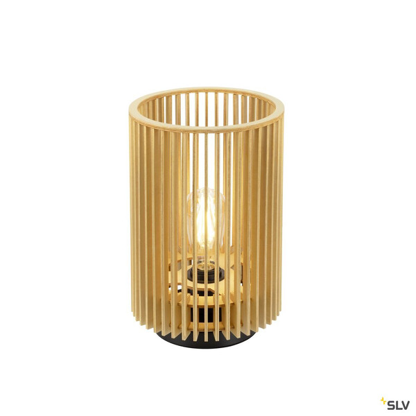 SLV 1010402 WUD TL, E27, Tischleuchte, zylindrisch, 1 x max. 40 W, natur