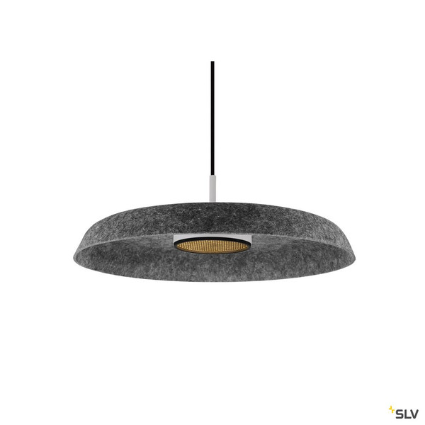 SLV 1010403 GRIP! FLAT, Felt shade Ø50cm x 6,2cm, anthrazit