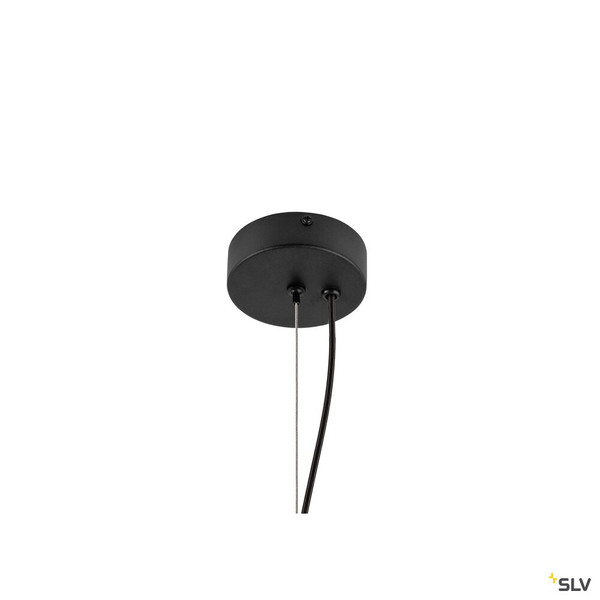 SLV 1010413 OLYPSO 40, Pendelleuchte, E27, Pendellänge 400 cm, 1 x max. 40 W, schwarz