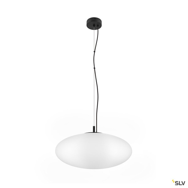 SLV 1010415 OLYPSO 50, Pendelleuchte, E27, Pendellänge 400 cm, 1 x max. 40 W, schwarz