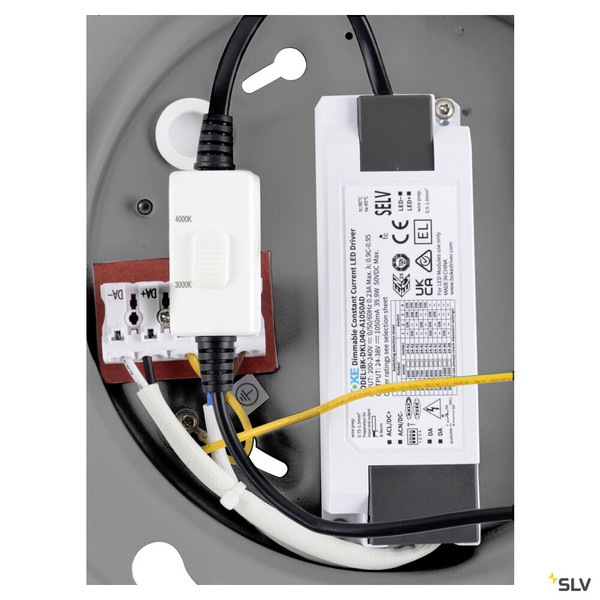 SLV 1010425 PANEL 60, Deckenaufbauleuchte, rund, DALI, 3000/4000K, 29 W, 90°, grau