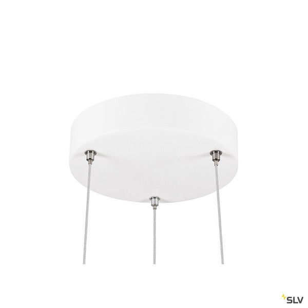 SLV 1010426 PANEL 60, Pendelleuchte, rund, PHASE, Pendellänge 200 cm, 3000/4000K, 90°, weiß