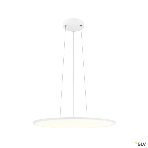 SLV 1010426 PANEL 60, Pendelleuchte, rund, PHASE, Pendellänge 200 cm, 3000/4000K, 90°, weiß