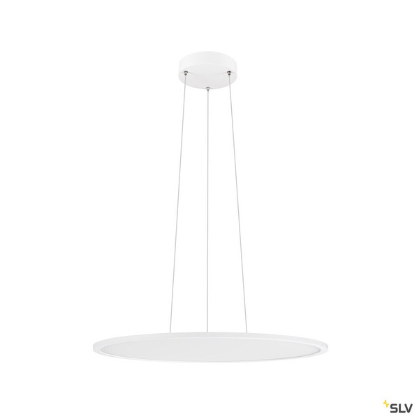 SLV 1010426 PANEL 60, Pendelleuchte, rund, PHASE, Pendellänge 200 cm, 3000/4000K, 90°, weiß