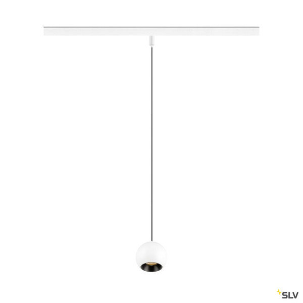 SLV 1010461 LIGHT EYE® 2.0, 48V Pendelleuchte, DALI, Pendellänge 200 cm, 2700K, 30°, weiß / schwarz