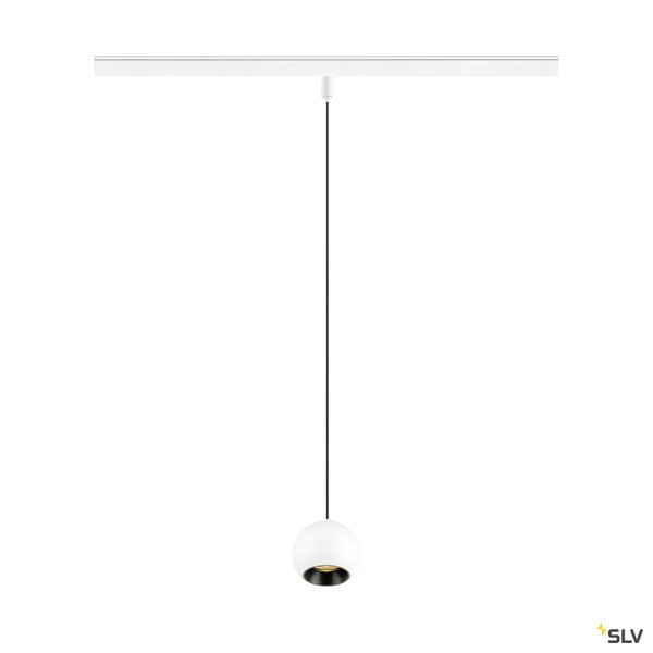 SLV 1010463 LIGHT EYE® 2.0, 48V Pendelleuchte, DALI, Pendellänge 200 cm, 3000K, 30°, weiß / schwarz