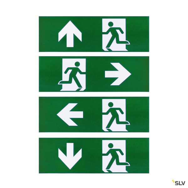 SLV 1010499 P-LIGHT, 4er Set,Piktogrammfolie, B: 10 H: 30 cm, grün