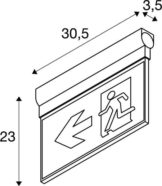 SLV 1010504 P-LIGHT, Wand- und Deckenaufbauleuchte, rechteckig, 6000K, 3 W, weiß / transparent