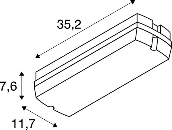 SLV 1010505 P-LIGHT, Wand- und Deckenaufbauleuchte, rechteckig, 6000K, 5.2 W, weiß / transparent