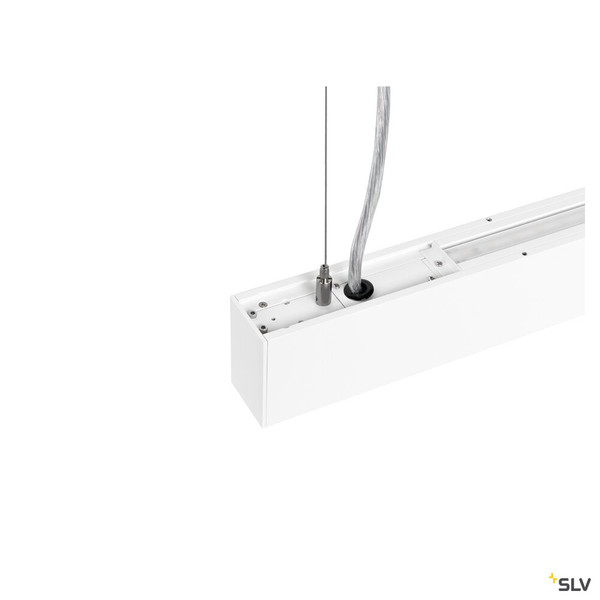SLV 1010509 GLENOS® PRO, Pendelleuchte, 1,2m, DALI, UGR16, Pendellänge 210 cm, 3000K, 75°, weiß / schwarz