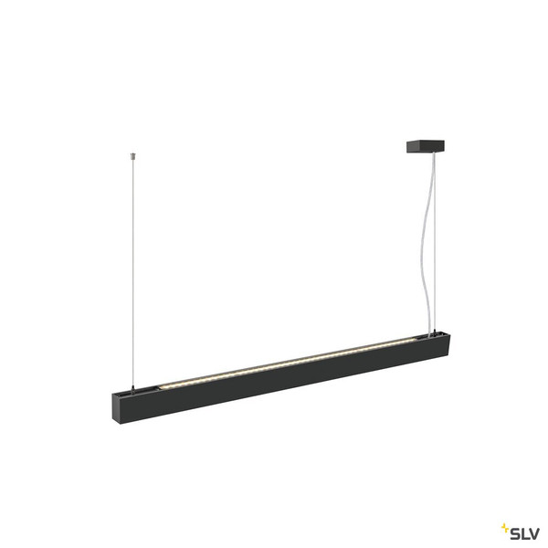 SLV 1010510 GLENOS® PRO, Pendelleuchte, 1,2m, DALI, UGR16, Pendellänge 210 cm, 3000K, 75°, schwarz