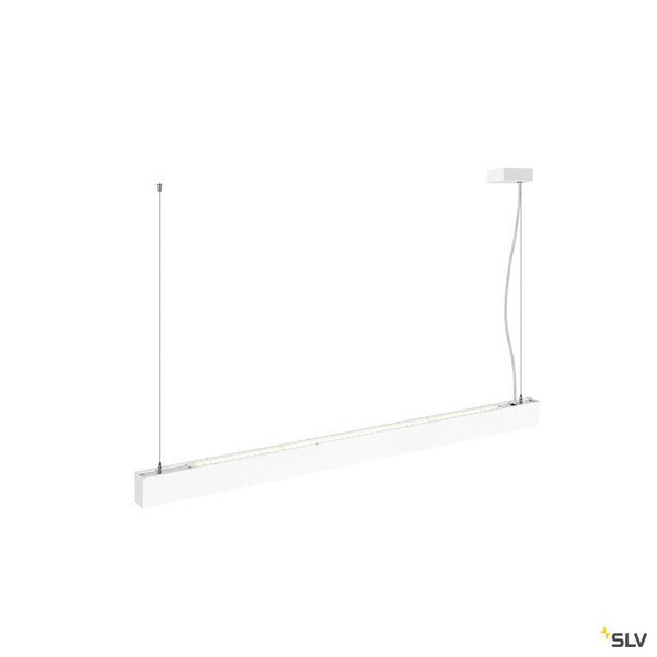 SLV 1010511 GLENOS® PRO, Pendelleuchte, 1,2m, DALI, UGR16, Pendellänge 210 cm, 4000K, 75°, weiß / schwarz